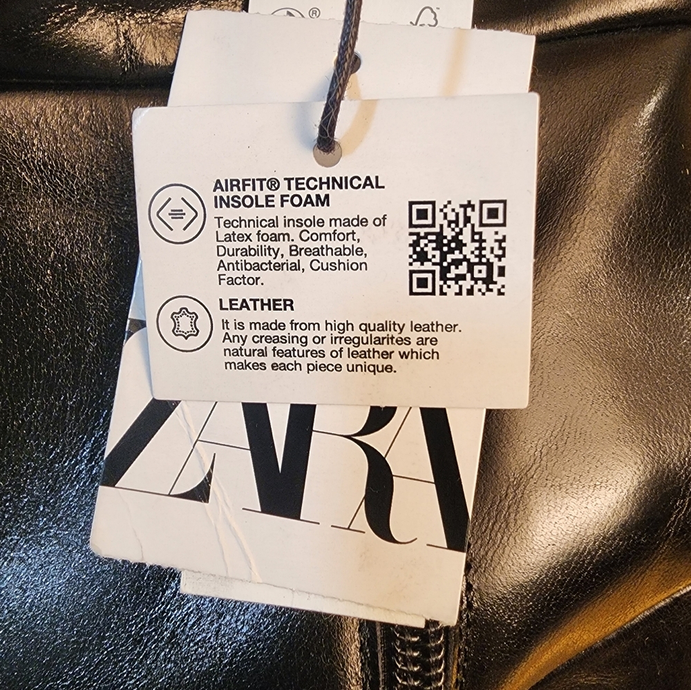 NWT Zara Leather Over The Knee Wedge Heel Boots, Size 7.5 - Picture 17 of 17